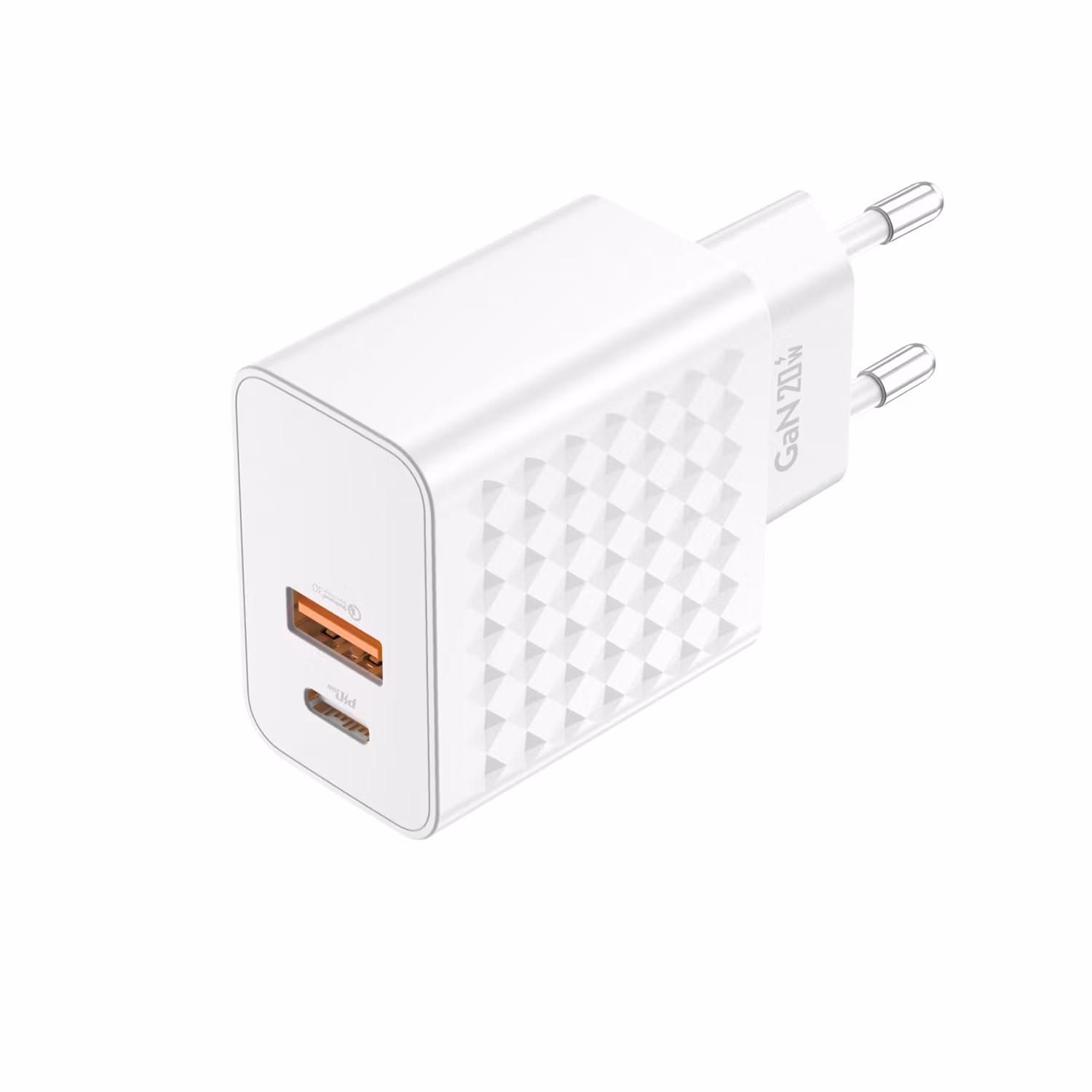 Foneng Wall charger EU42 GaN - USB + Type C - PD 20W 3A white