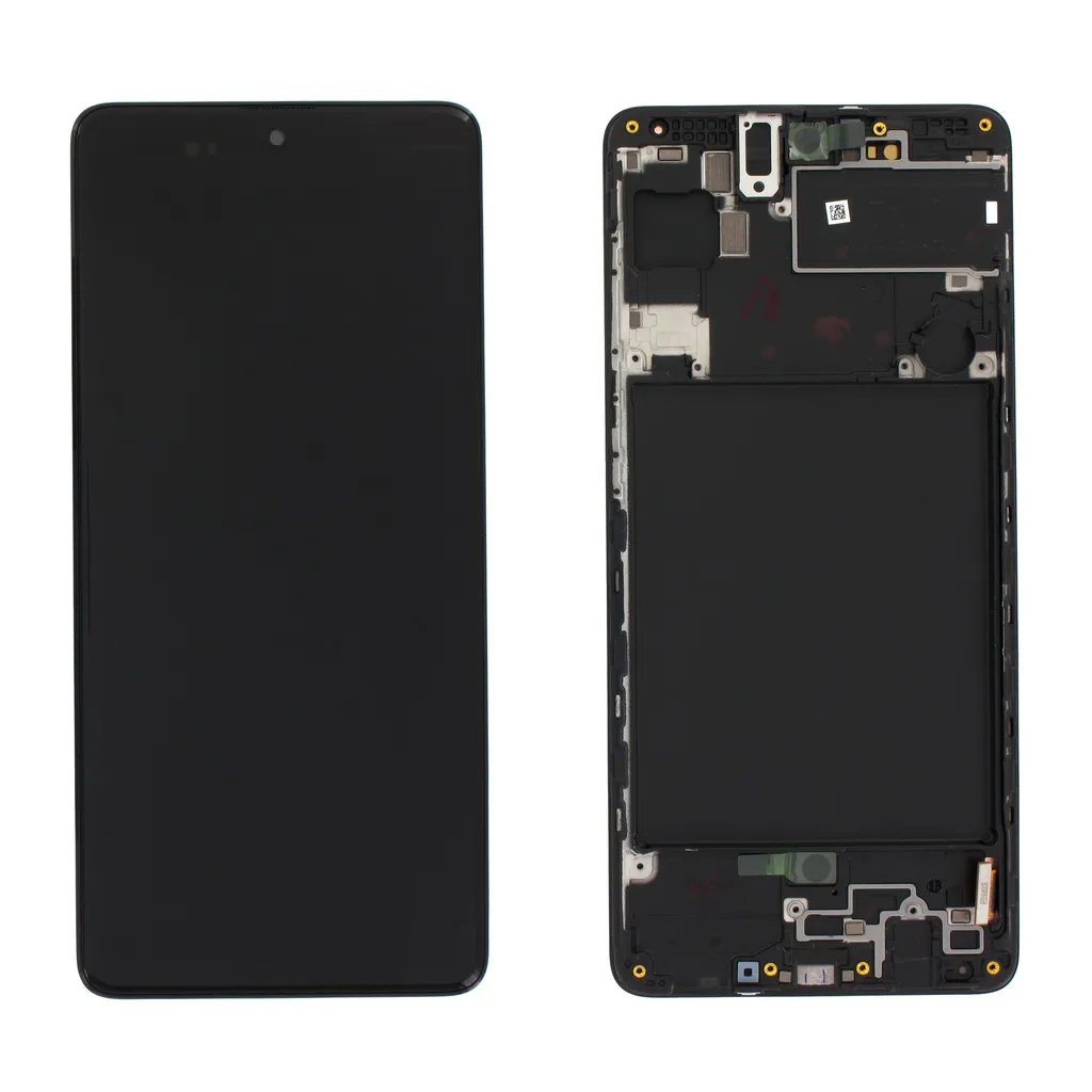 Samsung Galaxy A71 Original Skärm Display Glas Super AMOLED Plus - Svart