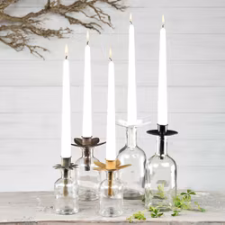 Ljushållare för kronljus Champagne 2-pack