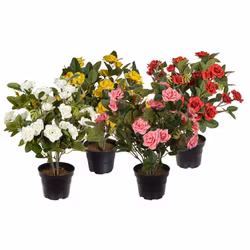 Konstgjord Ros i kruka, Vit