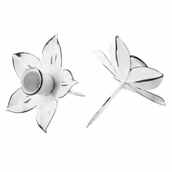 Ljushållare för kronljus  Antikvit 2-pack