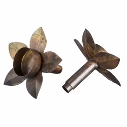 Ljushållare för värmeljus Antik brun 2-pack