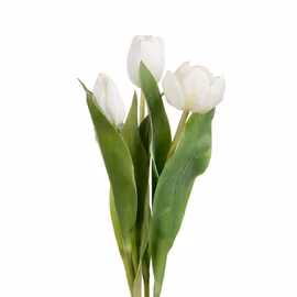 Konstgjord Tulpan 3-pack Vit