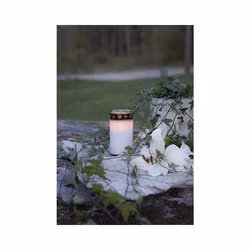 Batteridrivet LED gravljus med lock