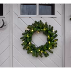 Krans med LED-belysning, 50cm