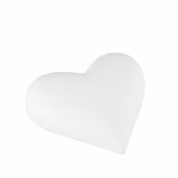Skrivbart hjärta 8cm vit