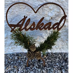 Hjärta älskad med pinnar