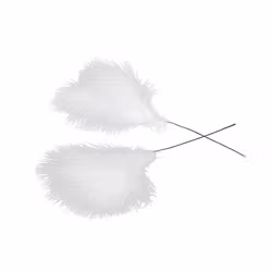 Fjädrar Pudervippa vit (Frakt 10.00)