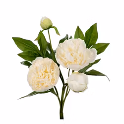 Konstgjord Pion 40cm Vit