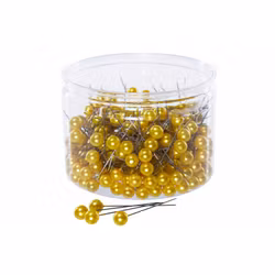 Pärlnål Gul 10mm 20-pack