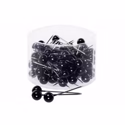 Pärlnål Svart 15mm 5-pack