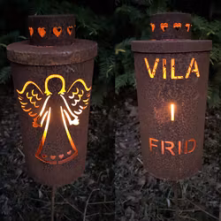 Gravlykta med motiv Ängel