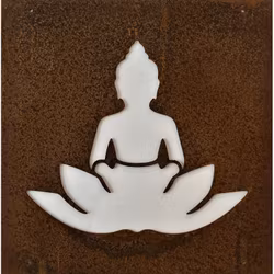 Buddha, skylt till armeringsnät