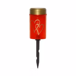 Solcellsljus Hjärta Röd