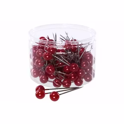 Pärlnål Röd 15mm 5-pack