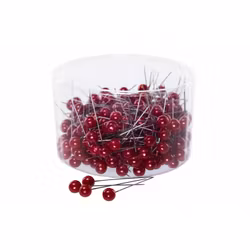 Pärlnål Röd 10mm 20-pack