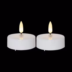 LED värmeljus 2-pack Flamme med timer