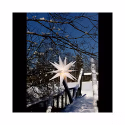 3D-stjärna för utomhusbruk – med varmvit LED och timerfunktion