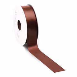 Satin 25mm dubbelsidig Brun 25meter