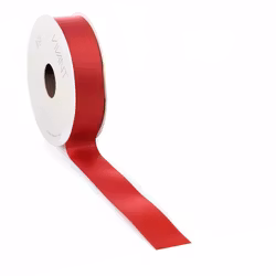 Satin 25mm dubbelsidig Röd 25meter