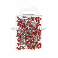 Pärlnål Röd 4mm 150st