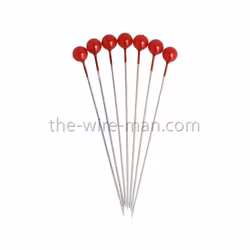 Pärlnål Röd 6mm 20-pack