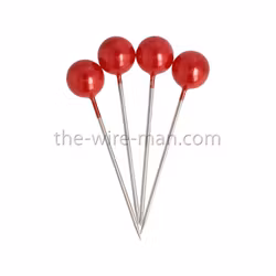 Pärlnål Röd 15mm 5-pack