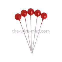 Pärlnål Röd 10mm 20-pack