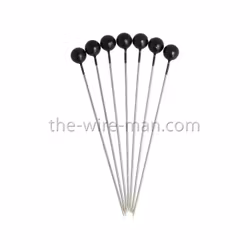 Pärlnål Svart 6mm 20-pack