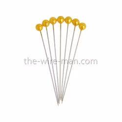 Pärlnål Gul 6mm 20-pack