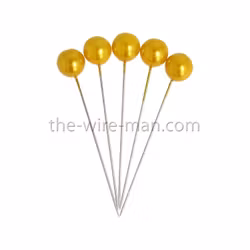 Pärlnål Gul 10mm 20-pack