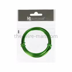 Aluminiumtråd grön 3m