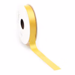 Satin 16mm dubbelsidig Gul 5meter