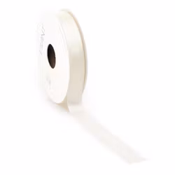 Satin 25mm dubbelsidig Creme 5meter