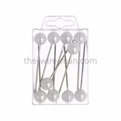Pärlnål Vit 15mm 10-pack