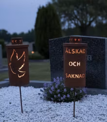 Gravlykta med motiv Duva