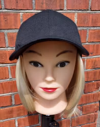 Keps med hår Blond Rakt