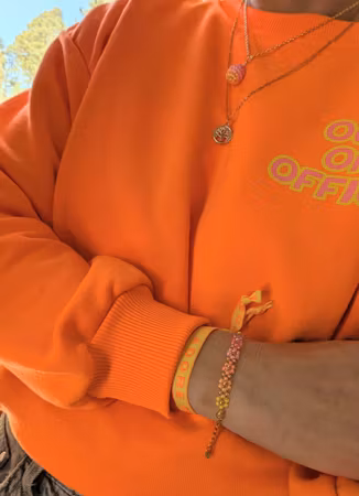 Neon J' adore - Justerbart stoffarmbånd