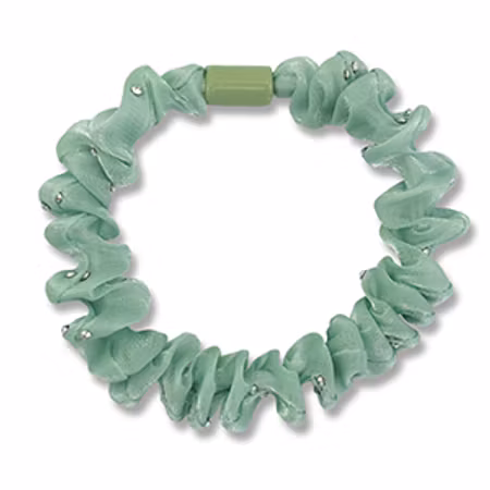 Scrunchie - Strass Jade Grønn