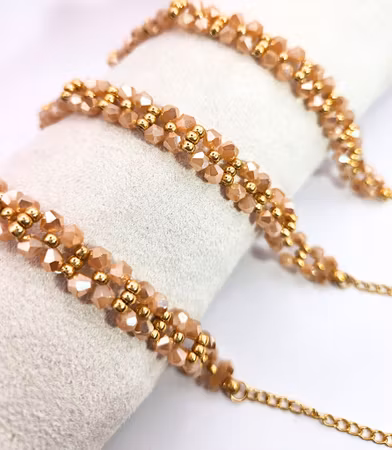 Elegant Armbånd – Peach Delicate