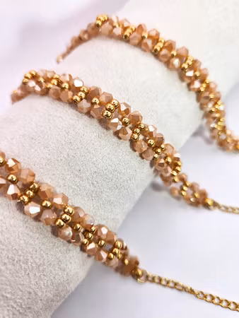Elegant Armbånd – Peach Delicate