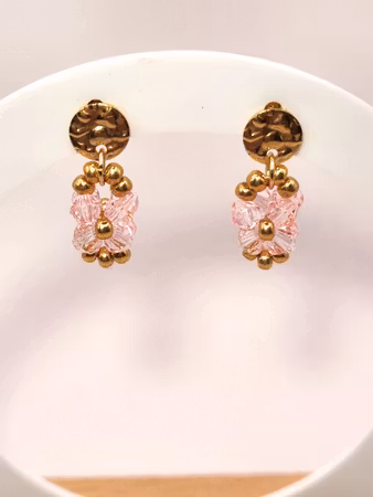 Elegant Øredobber – Rose Crystal