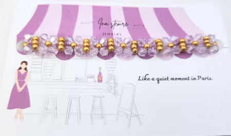 Elegant Armbånd – Lavender Crystal