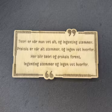 Magnet - "Teori og praksis" - Sitat