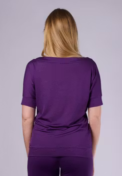 Yogatopp kort ärm Lilac
