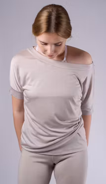 Yogatopp kort ärm Nude