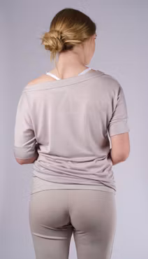 Yogatopp kort ärm Nude
