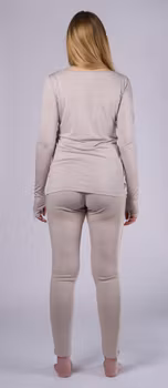 Yogatopp lång ärm Nude