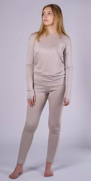 Yogatopp lång ärm Nude