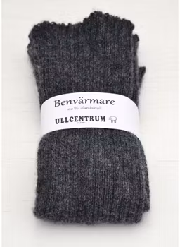 Benvärmare ull, mörkgrå korta
